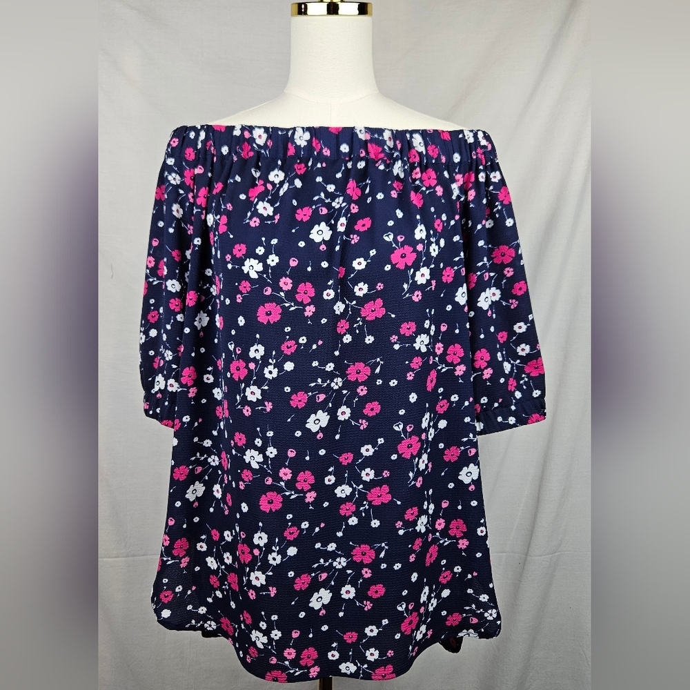 Michael By Michael Kors Off Shoulder Floral Top Sz M Coquette Fairycore Feminine